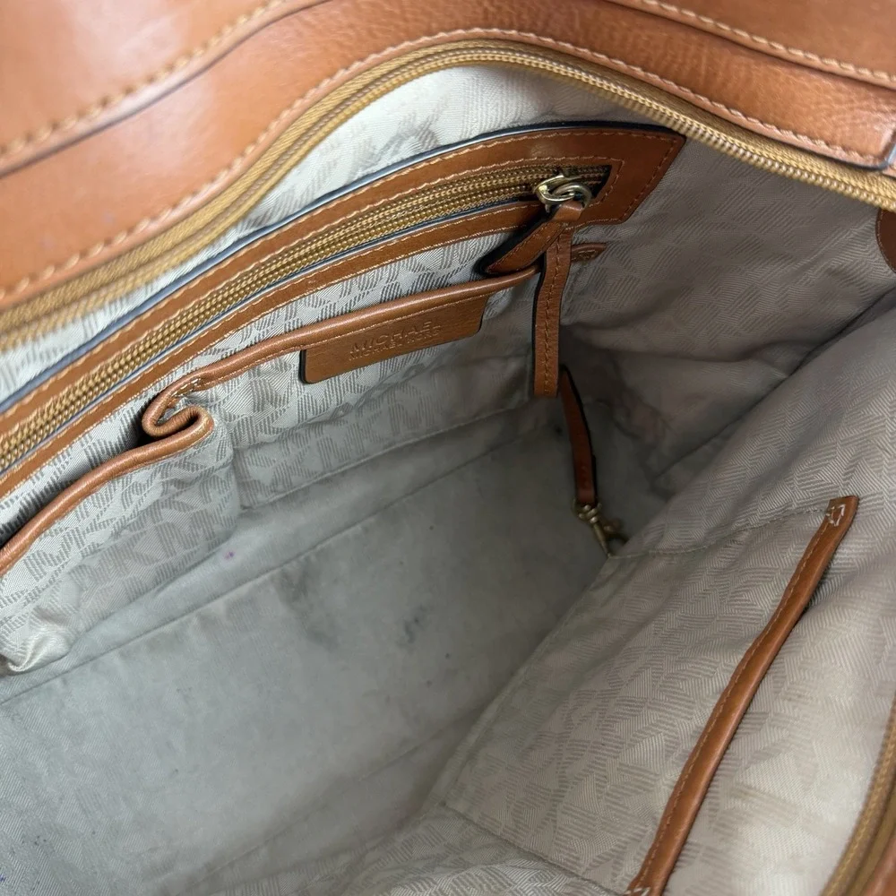 MICHAEL‎ KORS Bedford Large Pocket Vanilla Tote Bag Logo 30S0GBFT3B